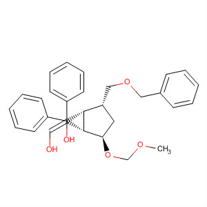 257603-83-1  Benzene,1,1'-[[(1R,2R,3R,5R)-3-(methoxymethoxy)-5-[(phenylmethoxy)methyl]-1,2-cyclopentanediyl]bis(oxymethylene)]bis-