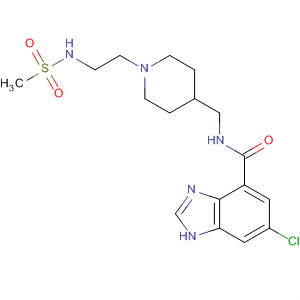 258345-16-3  1H-Benzimidazole-4-carboxamide,6-chloro-N-[[1-[2-[(methylsulfonyl)amino]ethyl]-4-piperidinyl]methyl]-