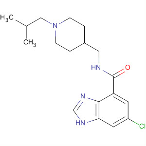 258345-17-4  1H-Benzimidazole-4-carboxamide,6-chloro-N-[[1-(2-methylpropyl)-4-piperidinyl]methyl]-