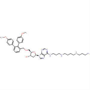 259141-08-7  Adenosine,N-[3-[[4-[(3-aminopropyl)amino]butyl]amino]propyl]-5'-O-[bis(4-methoxyphenyl)phenylmethyl]-2'-deoxy-