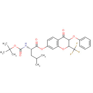 259227-69-5  L-Leucine, N-[(1,1-dimethylethoxy)carbonyl]-,4-oxo-3-phenoxy-2-(trifluoromethyl)-4H-1-benzopyran-7-yl ester