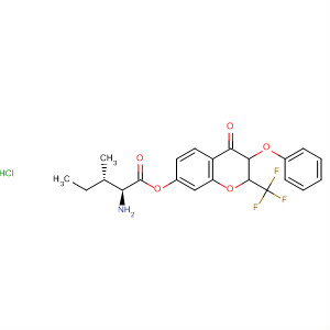 259227-70-8  L-Isoleucine, 4-oxo-3-phenoxy-2-(trifluoromethyl)-4H-1-benzopyran-7-ylester, hydrochloride