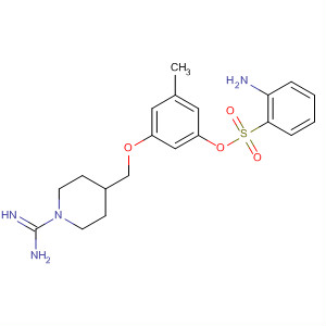 259257-13-1  Benzenesulfonic acid, 2-amino-,3-[[1-(aminoiminomethyl)-4-piperidinyl]methoxy]-5-methylphenyl ester