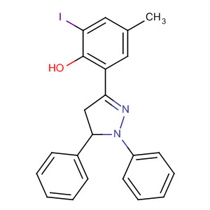 259535-04-1  Phenol, 2-(4,5-dihydro-1,5-diphenyl-1H-pyrazol-3-yl)-6-iodo-4-methyl-