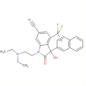 259666-50-7  1H-Indole-6-carbonitrile,1-[2-(diethylamino)ethyl]-2,3-dihydro-3-hydroxy-3-(2-naphthalenyl)-2-oxo-4-(trifluoromethyl)-
