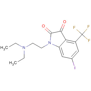 259667-63-5  1H-Indole-2,3-dione, 1-[2-(diethylamino)ethyl]-6-iodo-4-(trifluoromethyl)-