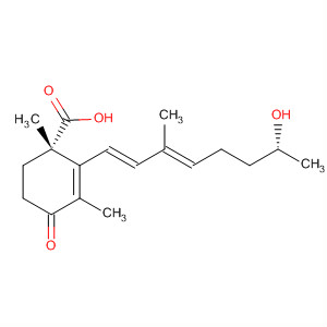 26055-09-4  2-Cyclohexene-1-carboxylic acid,2-[(1E,3E,7R)-7-hydroxy-3-methyl-1,3-octadienyl]-1,3-dimethyl-4-oxo-,(1S)-