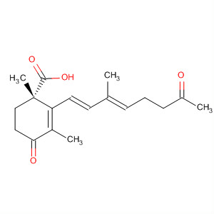 26057-02-3  2-Cyclohexene-1-carboxylic acid,1,3-dimethyl-2-[(1E,3E)-3-methyl-7-oxo-1,3-octadienyl]-4-oxo-, (1S)-