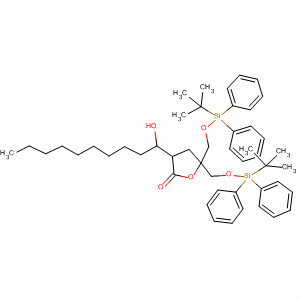 261357-16-8  2(3H)-Furanone,5,5-bis[[[(1,1-dimethylethyl)diphenylsilyl]oxy]methyl]dihydro-3-(1-hydroxydecyl)-