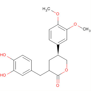 261358-09-2  2H-Pyran-2-one,3-[(3,4-dihydroxyphenyl)methyl]-5-(3,4-dimethoxyphenyl)tetrahydro-,(5S)-