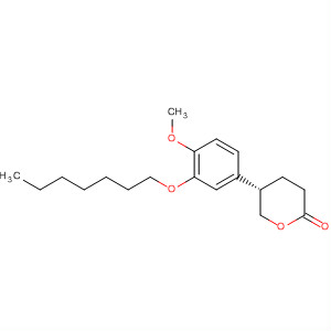 261358-75-2  2H-Pyran-2-one, 5-[3-(heptyloxy)-4-methoxyphenyl]tetrahydro-, (5S)-