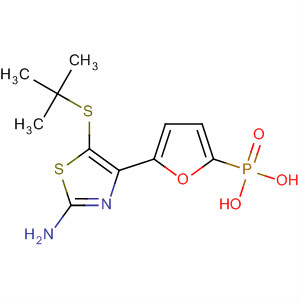 261366-08-9  Phosphonic acid,[5-[2-amino-5-[(1,1-dimethylethyl)thio]-4-thiazolyl]-2-furanyl]-