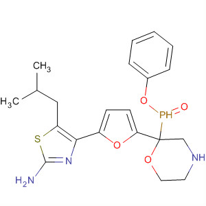 261370-61-0  Phosphinic acid,[5-[2-amino-5-(2-methylpropyl)-4-thiazolyl]-2-furanyl]-4-morpholinyl-,phenyl ester