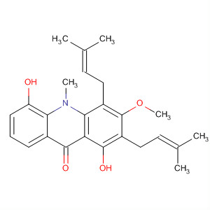263007-65-4  9(10H)-Acridinone,1,5-dihydroxy-3-methoxy-10-methyl-2,4-bis(3-methyl-2-butenyl)-