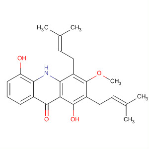263007-66-5  9(10H)-Acridinone,1,5-dihydroxy-3-methoxy-2,4-bis(3-methyl-2-butenyl)-