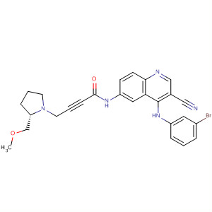 263148-93-2  2-Butynamide,N-[4-[(3-bromophenyl)amino]-3-cyano-6-quinolinyl]-4-[(2S)-2-(methoxymethyl)-1-pyrrolidinyl]-