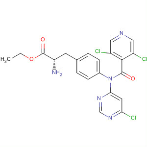 263274-39-1  L-Phenylalanine,N-(6-chloro-4-pyrimidinyl)-4-[[(3,5-dichloro-4-pyridinyl)carbonyl]amino]-,ethyl ester