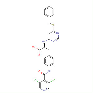 263274-47-1  L-Phenylalanine,4-[[(3,5-dichloro-4-pyridinyl)carbonyl]amino]-N-[6-[(phenylmethyl)thio]-4-pyrimidinyl]-