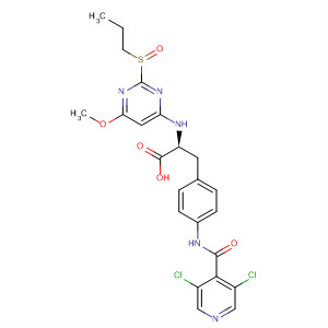 263274-53-9  L-Phenylalanine,4-[[(3,5-dichloro-4-pyridinyl)carbonyl]amino]-N-[6-methoxy-2-(propylsulfonyl)-4-pyrimidinyl]-