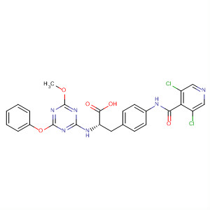 263274-71-1  L-Phenylalanine,4-[[(3,5-dichloro-4-pyridinyl)carbonyl]amino]-N-(4-methoxy-6-phenoxy-1,3,5-triazin-2-yl)-