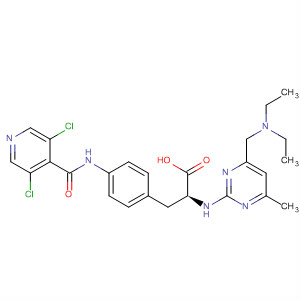 263274-81-3  L-Phenylalanine,4-[[(3,5-dichloro-4-pyridinyl)carbonyl]amino]-N-[4-[(diethylamino)carbonyl]-6-methyl-2-pyrimidinyl]-