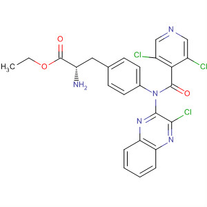 263275-08-7  L-Phenylalanine,N-(3-chloro-2-quinoxalinyl)-4-[[(3,5-dichloro-4-pyridinyl)carbonyl]amino]-, ethyl ester