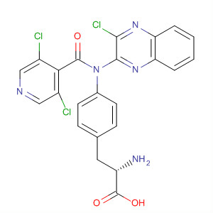 263275-09-8  L-Phenylalanine,N-(3-chloro-2-quinoxalinyl)-4-[[(3,5-dichloro-4-pyridinyl)carbonyl]amino]-