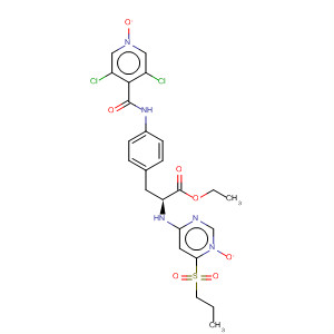 263276-26-2  L-Phenylalanine,4-[[(3,5-dichloro-1-oxido-4-pyridinyl)carbonyl]amino]-N-[1-oxido-6-(propylsulfonyl)-4-pyrimidinyl]-, ethyl ester