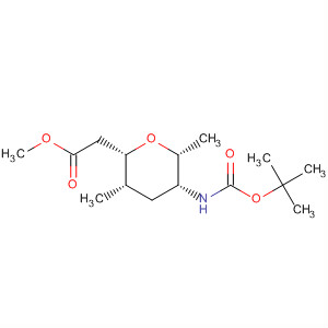 263881-06-7  2H-Pyran-2-acetic acid,5-[[(1,1-dimethylethoxy)carbonyl]amino]tetrahydro-3,6-dimethyl-, methylester, (2S,3S,5R,6R)-