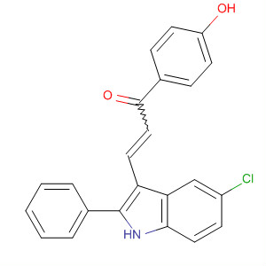 263891-74-3  2-Propen-1-one,3-(5-chloro-2-phenyl-1H-indol-3-yl)-1-(4-hydroxyphenyl)- 263891-74-3  2-Propen-1-one,3-(5-chloro-2-phenyl-1H-indol-3-yl)-1-(4-hydroxyphenyl)-