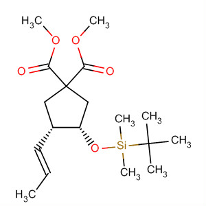 263898-89-1  1,1-Cyclopentanedicarboxylic acid,3-[[(1,1-dimethylethyl)dimethylsilyl]oxy]-4-(1E)-1-propenyl-, dimethylester, (3S,4S)-