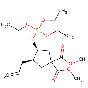 263898-91-5  1,1-Cyclopentanedicarboxylic acid,3-(2-propenyl)-4-[(triethoxysilyl)oxy]-, dimethyl ester, (3R,4S)-