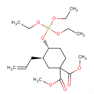263899-05-4  1,1-Cyclohexanedicarboxylic acid, 3-(2-propenyl)-4-[(triethoxysilyl)oxy]-,dimethyl ester, (3R,4R)-