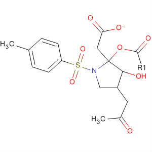 263899-18-9  3-Pyrrolidinol, 1-[(4-methylphenyl)sulfonyl]-4-(2-oxopropyl)-, acetate(ester), (3R,4R)-