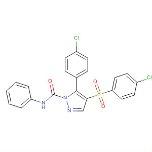 264626-39-3  1H-Pyrazole-1-carboxamide,5-(4-chlorophenyl)-4-[(4-chlorophenyl)sulfonyl]-N-phenyl-