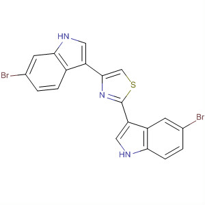 265110-95-0  1H-Indole, 5-bromo-3-[4-(6-bromo-1H-indol-3-yl)-2-thiazolyl]-