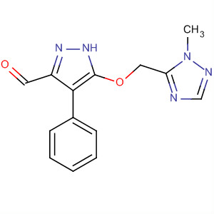 265643-69-4  1H-Pyrazole-3-carboxaldehyde,5-[(1-methyl-1H-1,2,4-triazol-5-yl)methoxy]-4-phenyl-