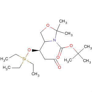 265666-15-7  3-Oxazolidinecarboxylic acid,2,2-dimethyl-4-[(1R)-3-oxo-1-[(triethylsilyl)oxy]propyl]-, 1,1-dimethylethylester, (4S)-