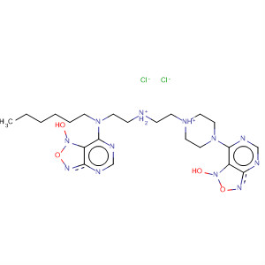 266339-07-5  3,12-Diaza-6,9-diazoniadispiro[5.2.5.2]hexadecane,3,12-bis(1-oxido[1,2,5]oxadiazolo[3,4-d]pyrimidine-7-yl)-, dichloride