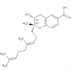 266352-39-0  2H-1-Benzopyran-6-carboxylic acid,2-[(3E)-4,8-dimethyl-3,7-nonadienyl]-3,4-dihydro-3-hydroxy-2-methyl-,(2R,3R)-rel-