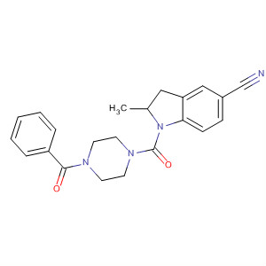 267002-76-6  1H-Indole-5-carbonitrile,1-[(4-benzoyl-1-piperazinyl)carbonyl]-2,3-dihydro-2-methyl-