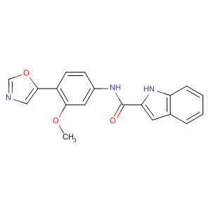 267405-95-8  1H-Indole-2-carboxamide, N-[3-methoxy-4-(5-oxazolyl)phenyl]-