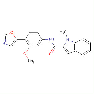 267405-96-9  1H-Indole-2-carboxamide, N-[3-methoxy-4-(5-oxazolyl)phenyl]-1-methyl-