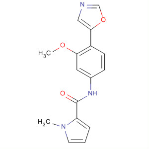 267406-00-8  1H-Pyrrole-2-carboxamide,N-[3-methoxy-4-(5-oxazolyl)phenyl]-1-methyl-