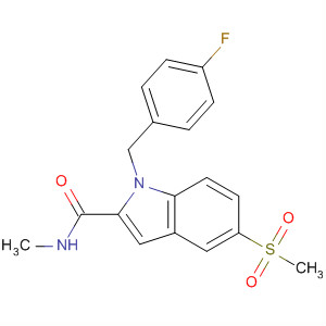 268212-03-9  1H-Indole-2-carboxamide,1-[(4-fluorophenyl)methyl]-N-methyl-5-(methylsulfonyl)-