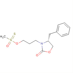 269401-56-1  Methanesulfonothioic acid,S-[3-[(4R)-2-oxo-4-(phenylmethyl)-3-oxazolidinyl]propyl] ester