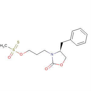 269401-61-8  Methanesulfonothioic acid,S-[3-[(4S)-2-oxo-4-(phenylmethyl)-3-oxazolidinyl]propyl] ester