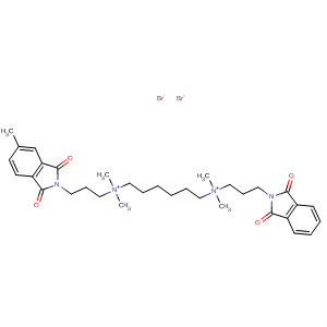 269730-32-7  1,6-Hexanediaminium,N-[3-(1,3-dihydro-1,3-dioxo-2H-isoindol-2-yl)propyl]-N'-[3-(1,3-dihydro-5-methyl-1,3-dioxo-2H-isoindol-2-yl)propyl]-N,N,N',N'-tetramethyl-,dibromide