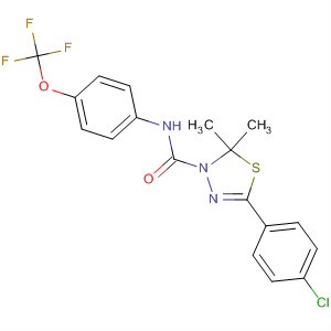 271263-60-6  1,3,4-Thiadiazole-3(2H)-carboxamide,5-(4-chlorophenyl)-2,2-dimethyl-N-[4-(trifluoromethoxy)phenyl]-