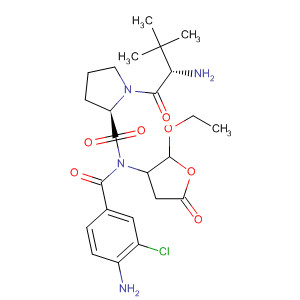 273404-36-7  Prolinamide,N-(4-amino-3-chlorobenzoyl)-3-methylvalyl-N-(2-ethoxytetrahydro-5-oxo-3-furanyl)-